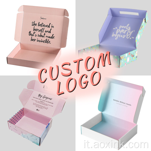 Mailer Boxes Packaging personalizzato Spedizione di vestiti ondulati